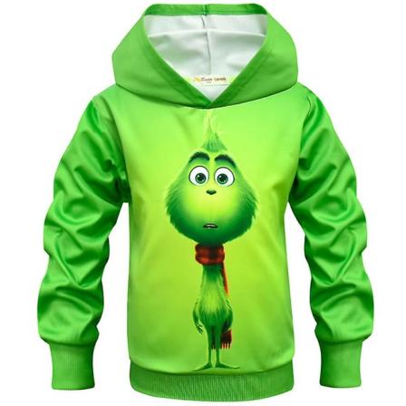 Kids Boy The Grinch -huppari Joulupukupusero Green 9-10 Years