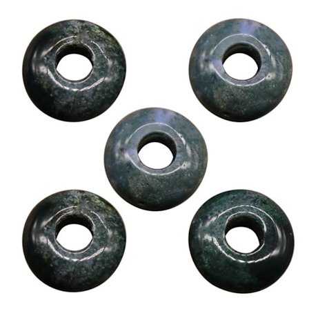 5 stk. 8x14mm Natursten Krystal Rund Form Store Hul Perler Vedhæng DIY Smykkefremstilling Halskæde Øreringe Armbånd