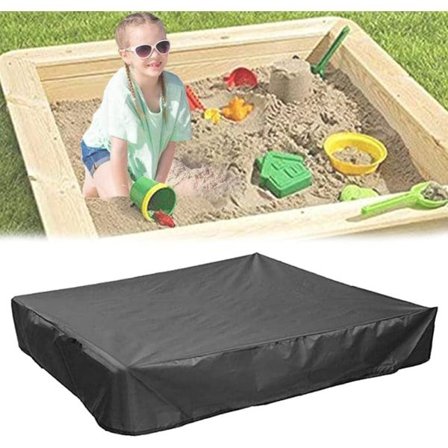 Sandkasseovertræk med snøre, firkantet cover