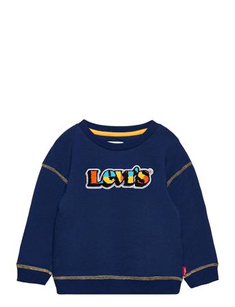 Chenille Crewneck Sweat-shirt Tröja Blå Levi's