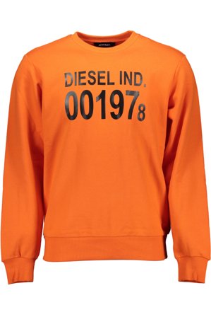 Diesel Felpa Senza Zip Uomo Arancio