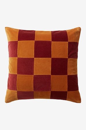 Jotex - Check Tyynynpäällinen 50x50 Cm Ruskea/punainen Ruskea/punainen - RUTH - Osta Koristetyynyt & tyynynpäälliset Jotex