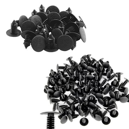 30 kpl 9mm x 8mm reikä muovinen auton lokasuoja Puukiinnikkeet niitit pidike 100x muovisella puskurin kiinnikkeellä