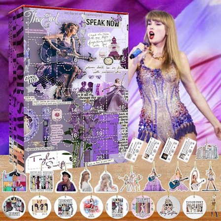 Taylor Swift -joulukalenteri 2023 Joululoma Syntymäpäivän Laskurikalenteri 24 lahjalla lapsille aikuisille faneille, hauska kalenteri [DM]