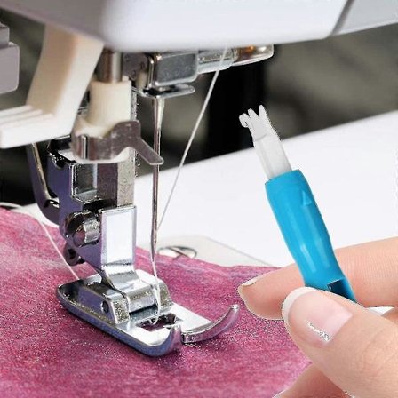 3-delt nålitreder, nålitreder for symaskin, raskt nålitrederverktøy for symaskin, (blå)