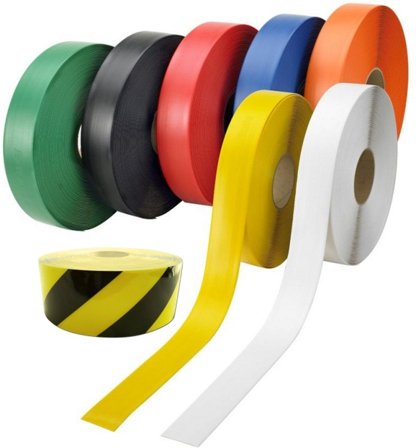 Ergomat DuraStripe Supreme HZ Golvmarkeringstejp 30 m, svart/gul 10 cm, Maskintillbehör & förbrukning