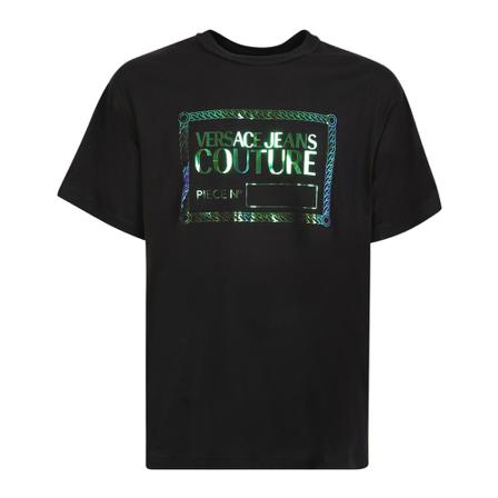 Versace Jeans Couture, T-Shirts Zwart, Heren, Maat:XS