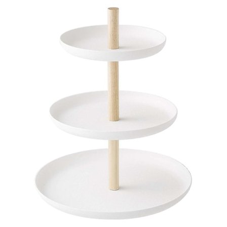3-lags Kakestativ Serveringsbrett Fruktfat Elegant Bryllup Cupcake Holder Tre Metall Ostefat