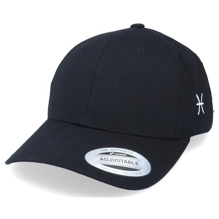 Astrology - Pisces Sodiac Sign Black Curved Adjustable Adjustable Black Cap - @ Hatstore