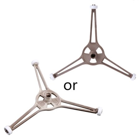 Mikrovågsugn Trippelarm Triangelformad Glas Plast Tallrik Bricka Stöd Hållare Roterande Ring Rullstyrning Stativ Delar