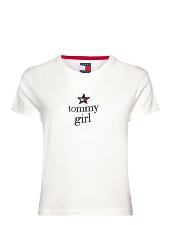 Tommy Girl Graphic T-Shirt White Tommy Jeans