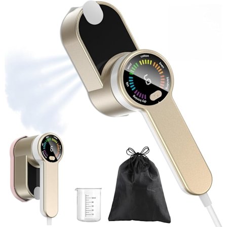 Rese Mini Steamer Portabel LED Klädångare - 6 Smarta Lägen - 9s Express Uppvärmning - 1200w Klädångare - Guld