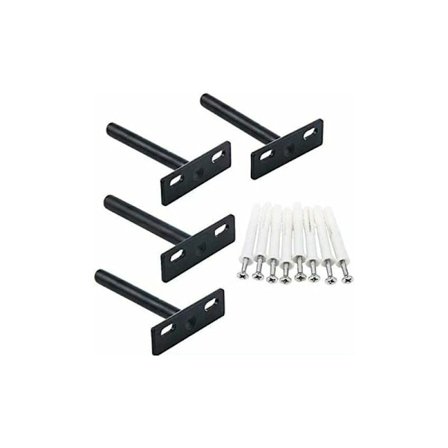 CRUEL Flytande hyllkonsoler 4 st 10 mm väggkonsol osynlig konsol dolda hyllkonsoler med 8 st skruvar och 8 st expansionsrör