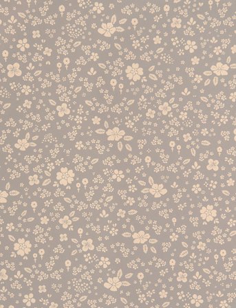 Majvillan Wallpaper Flora Dusty Blue Blå