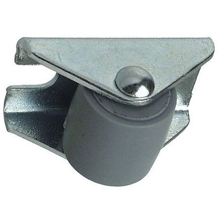 PN-BESLAG MØBELHJUL MED PLATE GRÅ Ø15MM