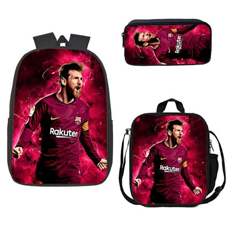 Fotbolls-VM studentryggsäck Messi-väska söt datorväska