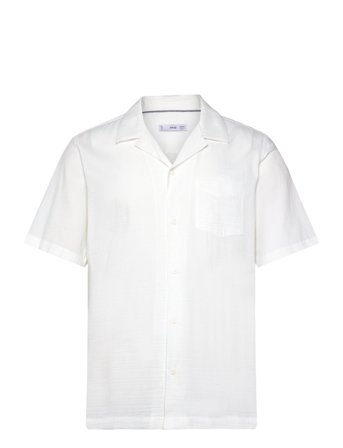 Mango | Regular-Fit 100% Seersucker Cotton Shirt | S