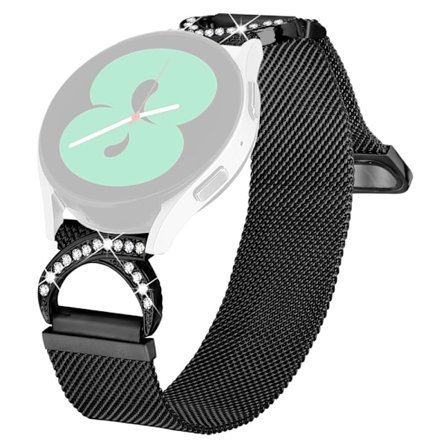 Klockarmband Garmin Vivomove Sport / Venu 2 Plus Milanese Metallarmband Strassdekor - Svart