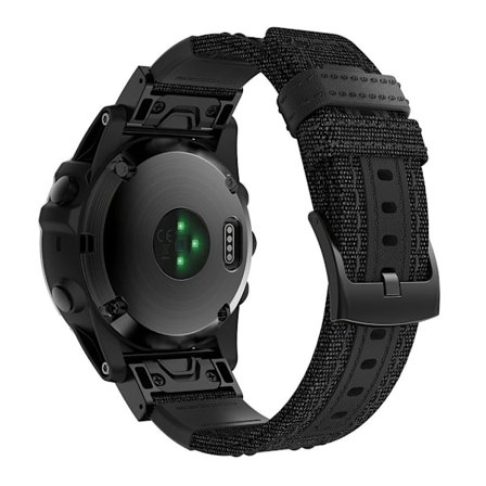Garmin Fenix 5X / Fenix 5X Plus / Fenix 3 / Fenix 3 HR klockband av äkta läder - Svart