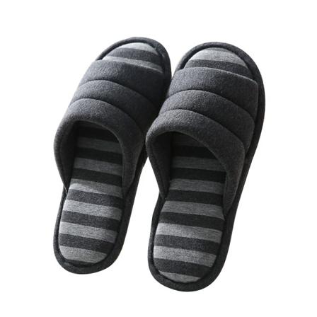 Unisex Open Toe Flat Slides Randig Comfort Home Toffel Inomhus
