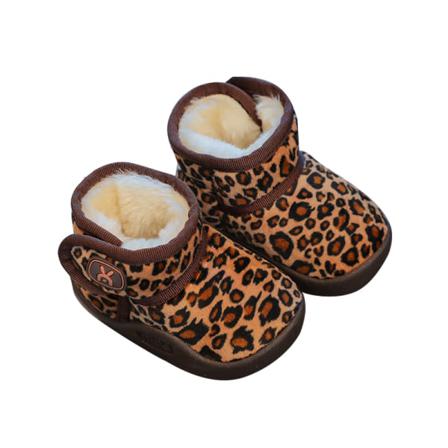 Barn Rund Tå Plyschfodrad Kort Bootie Casual Varma Vinterskor