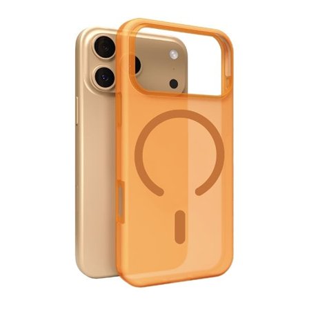 Puro Daylight Magsafe-kompatibelt silikonetui for iPhone 17 Pro Max - gjennomsiktig oransje