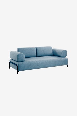 Kave Home - Sofa Compo, 3-pers. - Blå - 3-pers. sofaer - Fra Homeroom