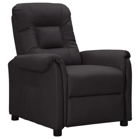 Vidaxl Reclinerfåtölj Med Uppresningshjälp Svart Konstläder Svart