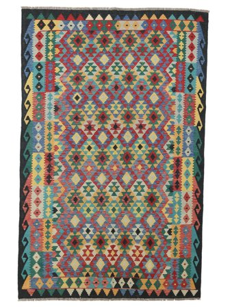 Alfombra Kilim Afghan Old Style 208X305 Rojo Oscuro/Negro (Lana, Afganistán)