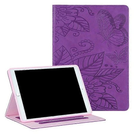 Fuld Beskyttelse Læder Tablet Beskyttelsescover med Mønster Prægning Kompatibel med iPad Air (2020)/Pro 11-tommer (2018)/(2020)