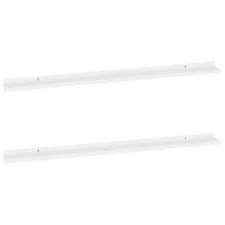 Vidaxl Vägghyllor 2 St Vit 115x9x3 Cm Vit