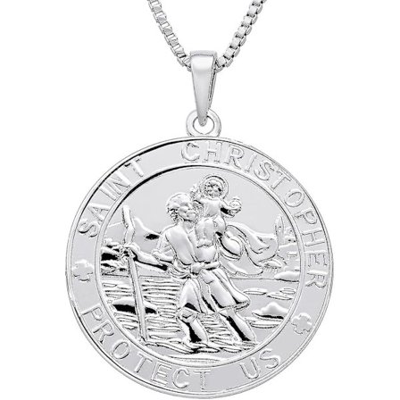 Sankt Christopher Smykker 925 Sterling Sølv, Antik Religiøs Beskytter Talisman Vedhæng Til Mænd Kvinder Tvo