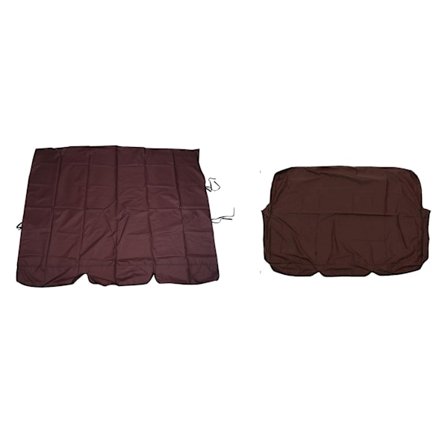 Patio Swing Canopy Cover Set - Keinun korvaava yläosa + Keinun pehmusteen päällinen 3-istuttavalle keinulle W