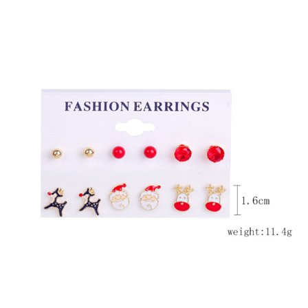 6 st julörhängen Bounce-örhängen