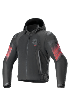 Blouson Moto Alpinestars Zaca Air Venom WP Noir/Rouge Vif L