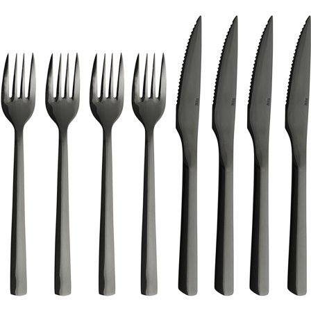 Aida RAW grillbestik, sort, 8 dele | KitchenOne