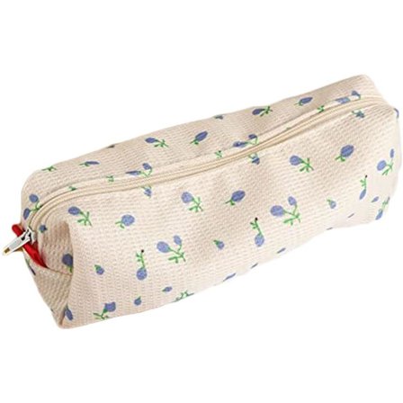 Enkelt pennal for skole, små blomster, skrivesaker, Pe,ZQKLA