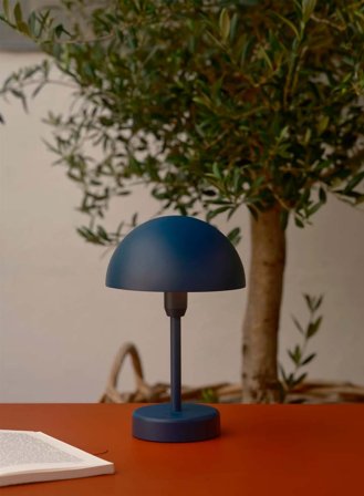 Ellen to-go oppladbar bordlampe - blå