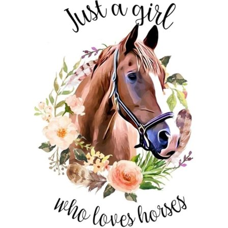 Hest Diamantkunst Voksen - 5D Full Drill Rund Hesteportrett 30x40 cm Hjemmehåndverk Veggdekorasjon