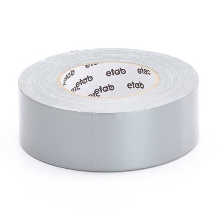 Lerretstape, sølvfarget, 50 mm x 50 m, 24-pk