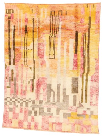 Berber Moroccan - Mid Atlas 227X307 Oranje/Beige Wol, Marokko