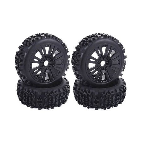 4 stk. 120mm 1/8 Rc Off-road dæk hjul 17mm Hex til Arrma Redcat Team Wr8 Hobao