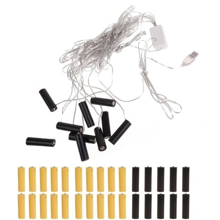 USB-strømforsyning AA-batteri eliminatorer Erstat AA-batterier LED-lys null - 10