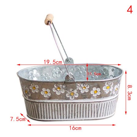 Vintage Iron Flower Pot Desktop Flower Vas Flowerpot Balkong