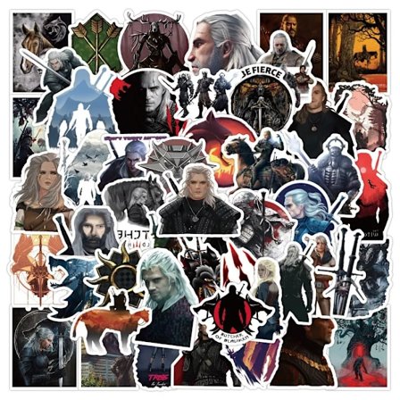 50 st The Witcher Wild Hunt Game PS5 Xbox Stickers Video Game Decals Phone Guitar