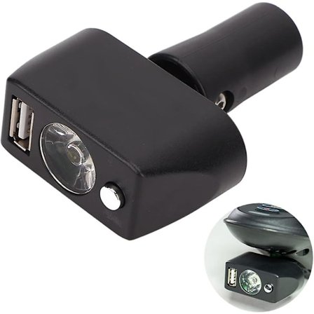 LED-belysningskontroll för elektrisk rullstol, USB-laddning, justerbar vinkel