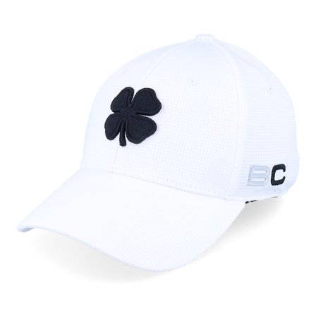 Black Clover - White flexfit Lippis - Iron X Snow White/Black Flexfit @ Hatstore