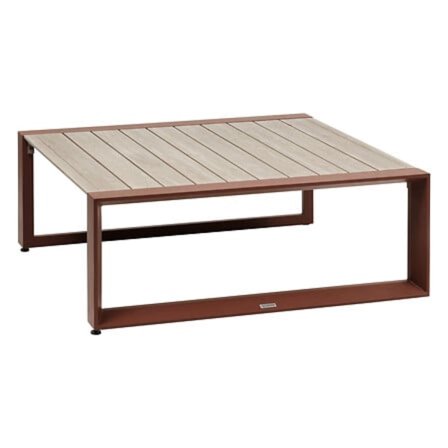 Sohvapöytä 97x97 cm mahonki alumiini säädettävä