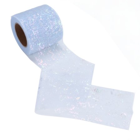 Tylli Kangas DIY Askartelu Hankauskestävyys Sinfonia Polyesteri Kevyt Kannettava Tylli Rulla 6cm Vaaleansininen