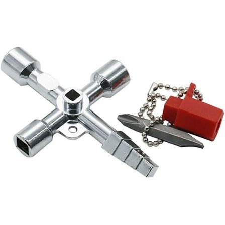 Universalnøkkel Elektrisk skap Trekantnøkkel Firkantnøkkel for Tog Elektrisk skap Heis Multifunksjonelt håndverktøy